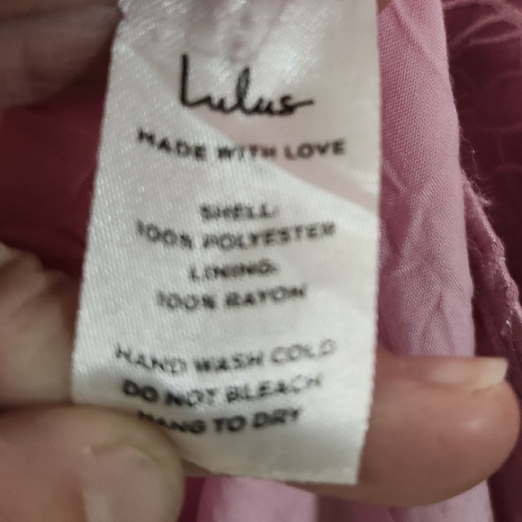 NWOT Lulus Burst Into Bloom Mauve Satin Floral Jacquard Mini Dress Sz S - Picture 10 of 10